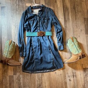 Mexx Blue Denim Midi Dress